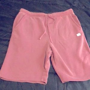 Burgundy large mens shorts